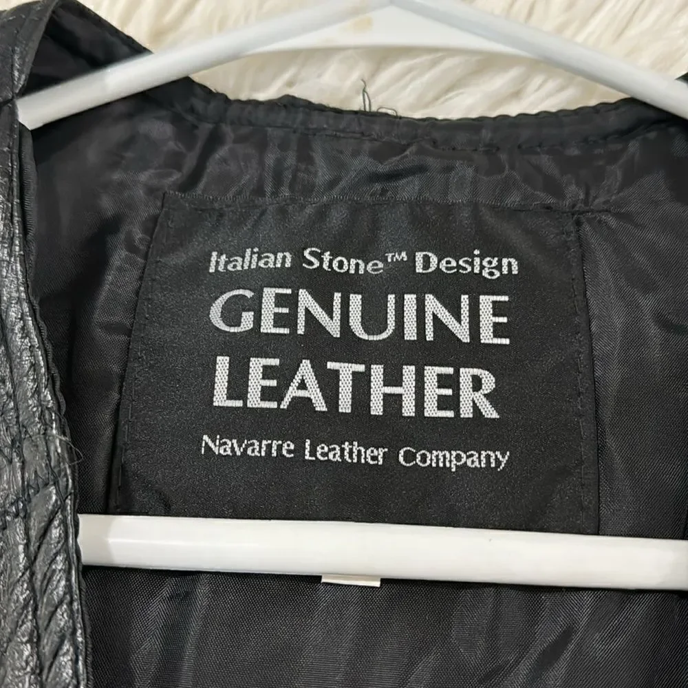 NAVARRE LEATHER COMPANY VEST SIZE XXXL
